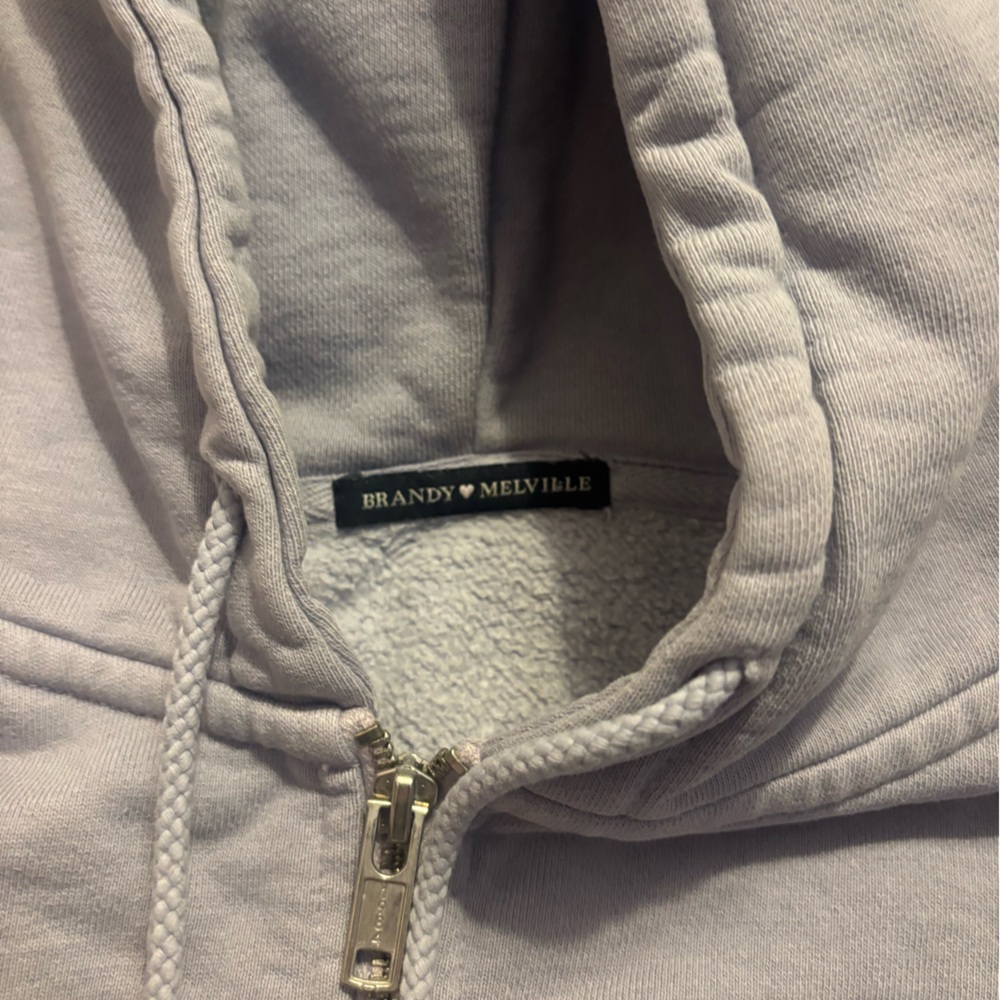 Brandy Melville Light Purple Zip-Up Hoodie